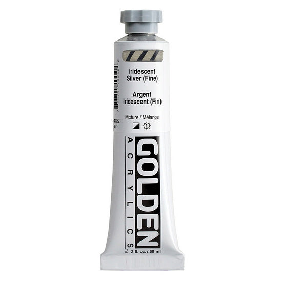 Acrylique haute viscosité - 2 oz  argent iridescent fin  s5