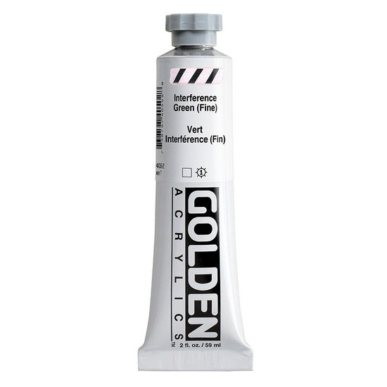 Acrylique haute viscosité - 2 oz  vert interference fin  s7