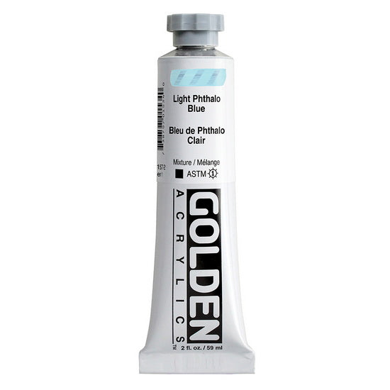 Acrylique haute viscosité - 2 oz  bleu de phthalo clair  s1