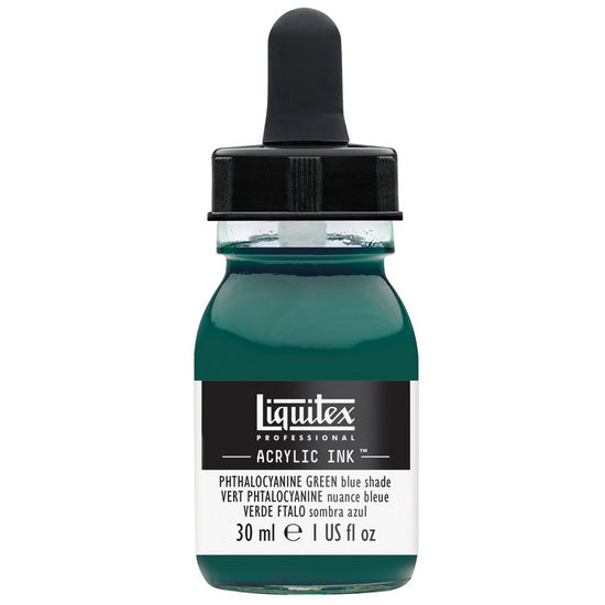 Encre acrylique vert phthalocyanine nuance bleue- 30ml