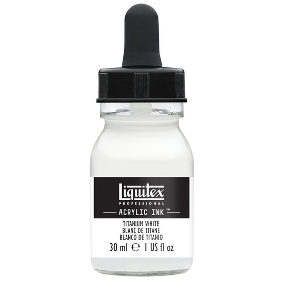 Encre acrylique blanc de titane - 30ml