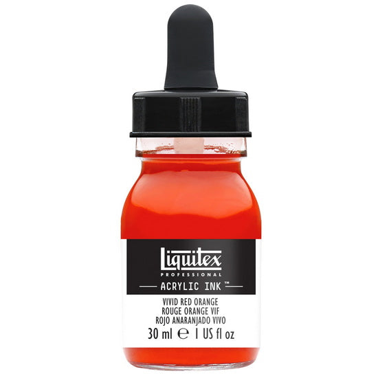 Acrylic Ink Vivid Red Orange- 30ml