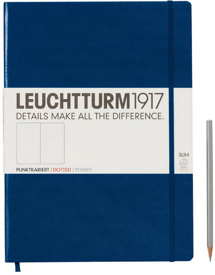 Notebook dotted a4 123p navy