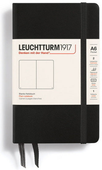 Cahier de notes uni a6 187p noir