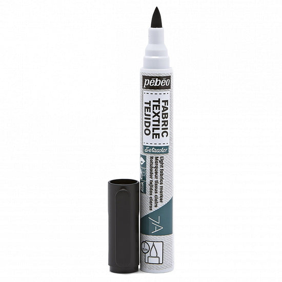 Marqueur textile - setacolor - t.clair - 1mm - noir