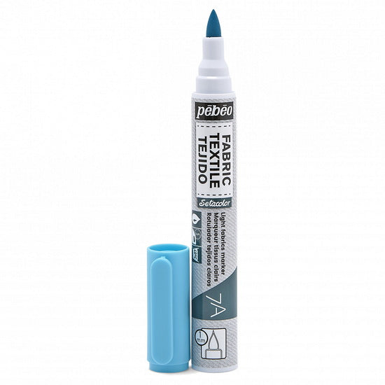Textile marker - setacolor - light fabric - 1mm - fluo blue