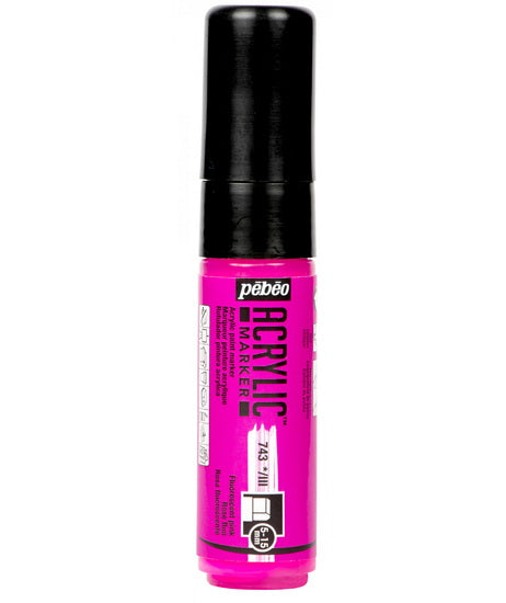 Marqueur acrylique - decomarker - 5-15mm - rose fluo