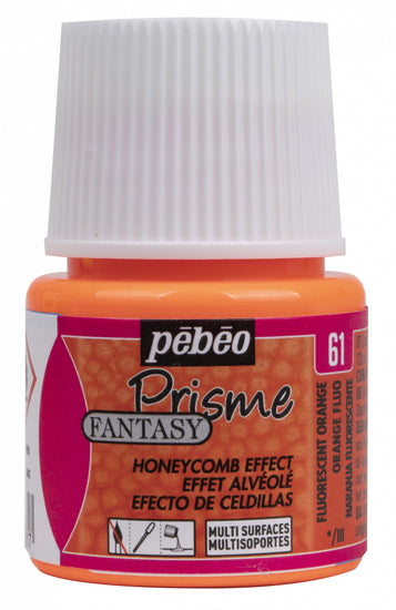 Peinture à effet - fantasy prisme - 45ml - orange fluorescent