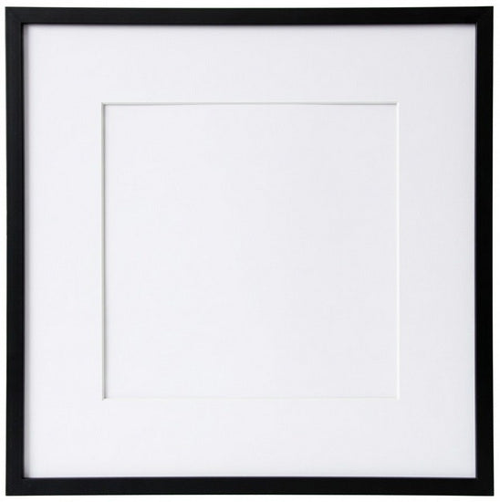 Photo Frame Wood Black - 8X8" mat 4X4"