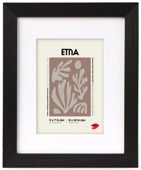 Cadre en bois 2 en 1 brun foncé - 8x10po pp 5x7po