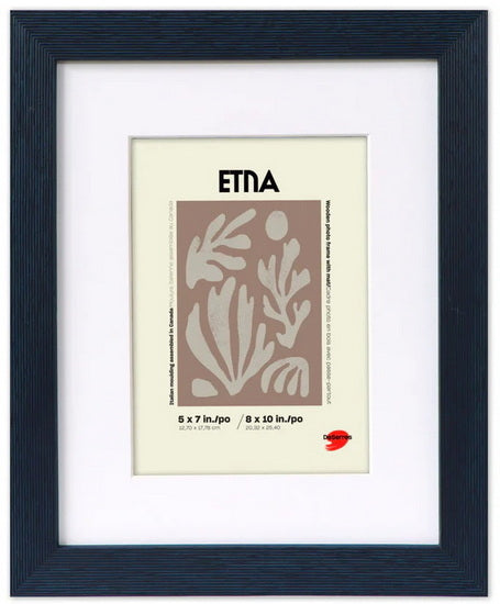 Cadre en bois 2 en 1 bleu -8x10po pp 5x7po
