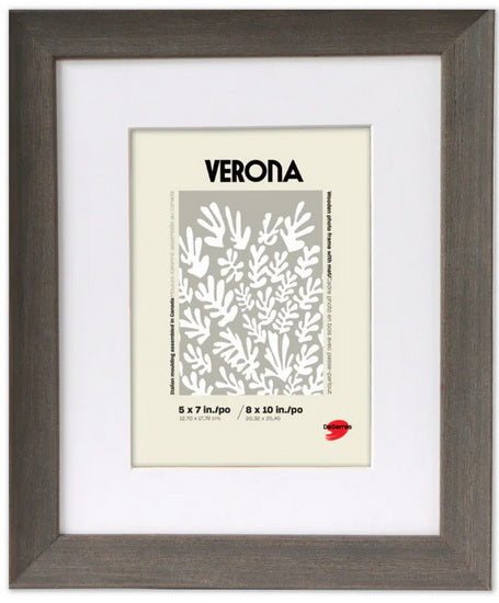 Cadre en bois 2 en 1 gris -11x14po pp 8x10po