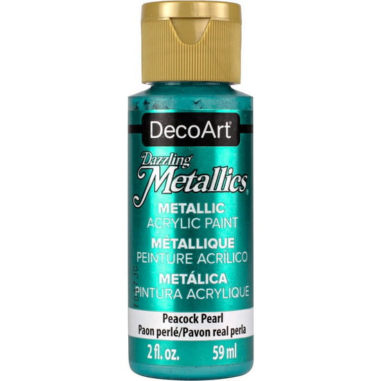 Acrylique americana métallique  bleu paon perle - 60ml
