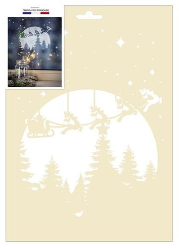 A4 Stencil - Christmas Moonlight