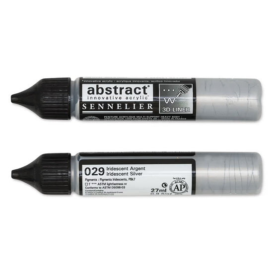 Acrylic marker - abstract - 27ml - iridescent silver