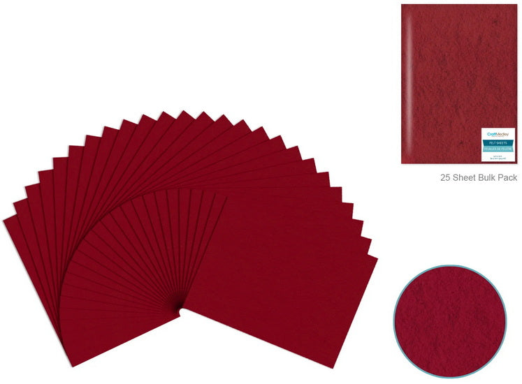 Felt - burgundy - 9x12in