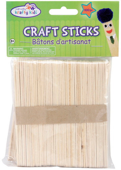 100 Bâtonnets - naturel - 0.95cm - 11.4cm