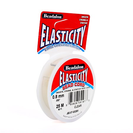 Fil elastique - 0.8mm - transparent - 25m