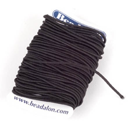 Fil coton elastique - 1mm - noir - 10m