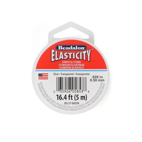 Fil elastique - 0.5mm - transparent - 5m