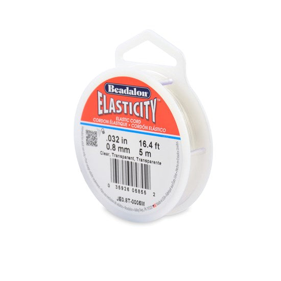 Fil elastique - 0.8mm - transparent - 5m