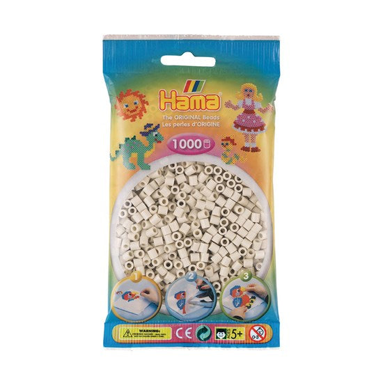 Pqt. 1000 perles hama midi - blanc calcaire