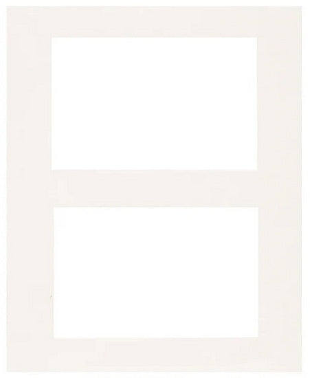 Passe-partout blanc 08x10 avec 2 ouvertures 4x6