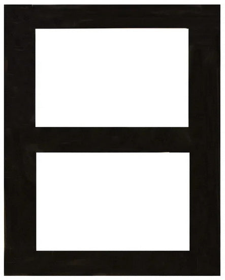 Passe-partout noir 08x10 avec 2 ouvertures 4x6