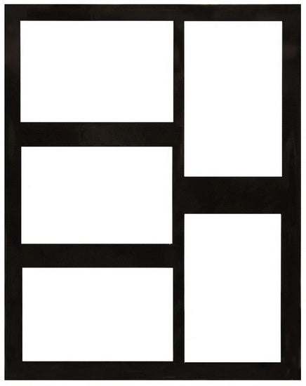 Passe-partout noir 11x14 avec 5 ouvertures 4x6