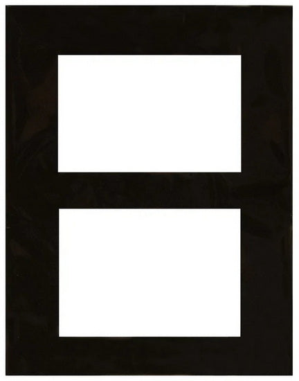 Passe-partout noir 11x14 avec 2 ouvertures 5x7