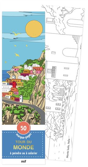 Tour du monde : 50 marque-pages à peindre ou à colorier