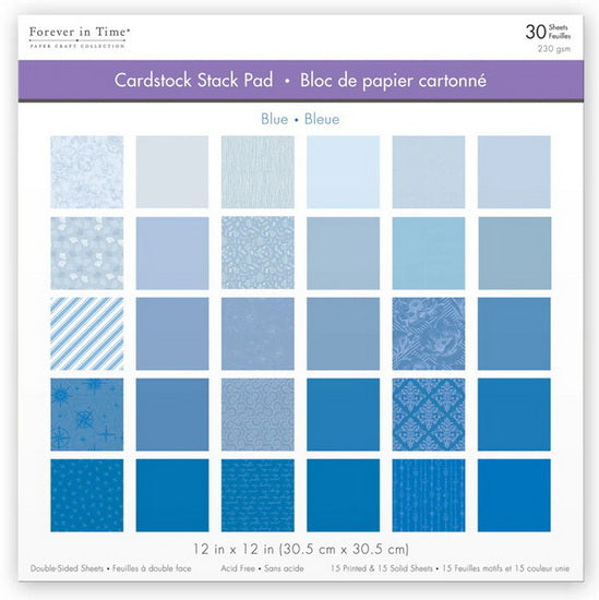 Paper pad - 30s - blue - 12x12in