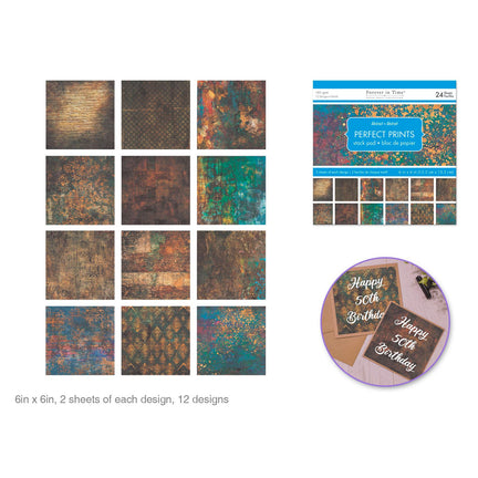 Forever in Time Paper Pad - 24 Sheets - Abstract