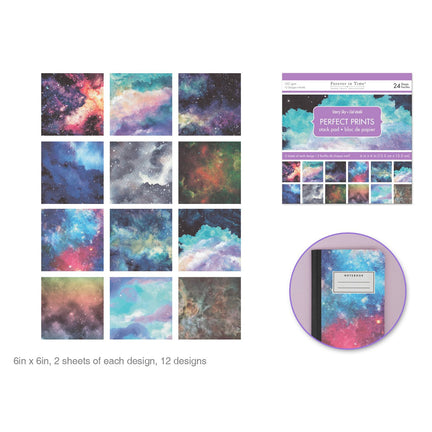 Forever in Time Paper Pad - 24 Sheets - Starry Sky