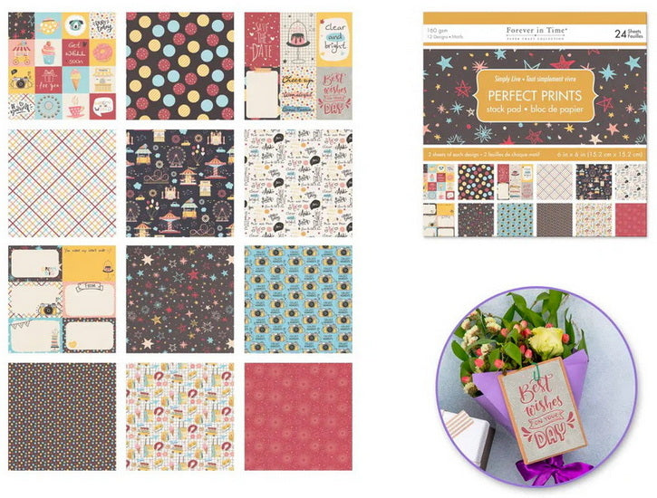 Paper pad - 24s - simply live - 6x6in