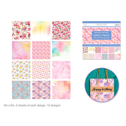 Forever in Time Paper Pad - 24 Sheets - Vibrant Plants