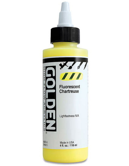 Acrylic high flow - 4 oz  fluorescent chartreuse green  s5