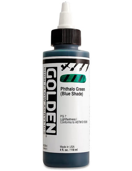 Acrylique high flow - 4 oz  vert de phthalo nuance bleu  s4