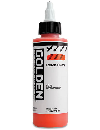 Acrylic high flow - 4 oz  pyrrole orange  s8