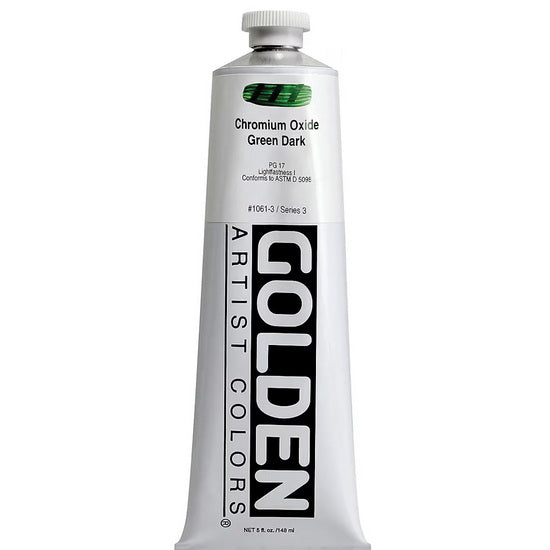 Acrylic heavy body - 5 oz  chromium oxide green dark  s3