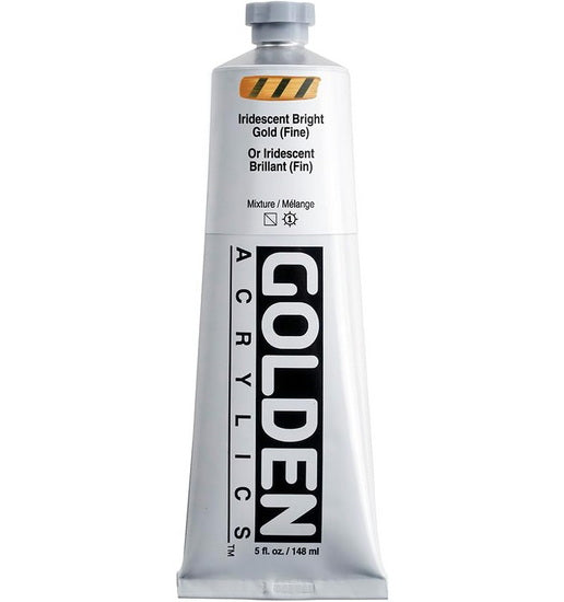 Acrylique haute viscosité - 5 oz  or irid. brillant fin  s7