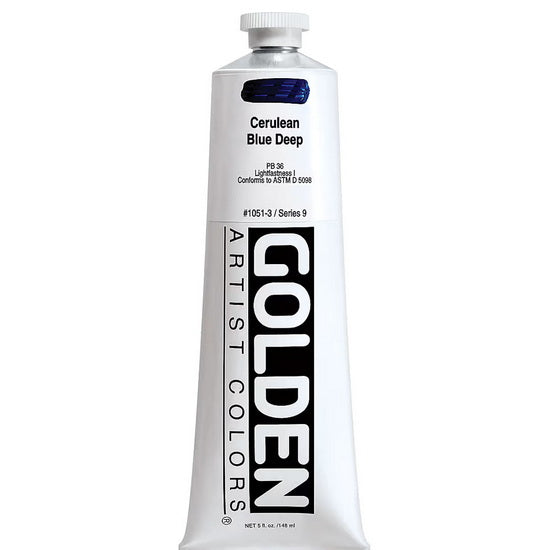 Acrylique haute viscosité - 5 oz  bleu ceruleum foncé  s9