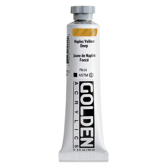 Acrylique haute viscosité - 2 oz  jaune naples foncé  s2