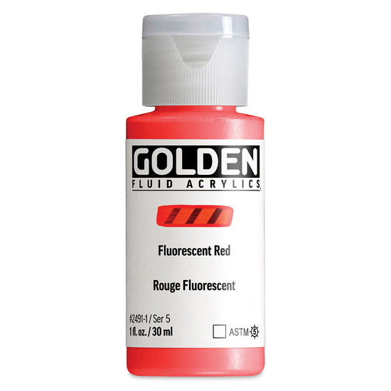 Acrylique fluide - 1 oz  rouge fluo  s5