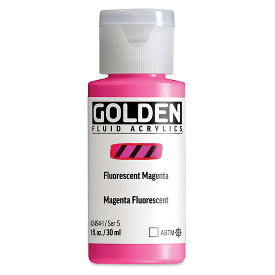Acrylic fluid - 1 oz  fluorescent magenta  s5