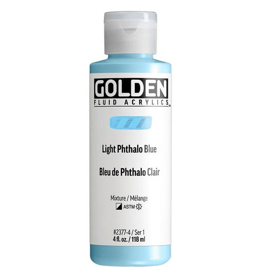 Acrylique fluide - 4 oz  bleu phthalo clair  s1