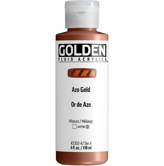 Acrylic fluid - 4 oz  azo gold  s4