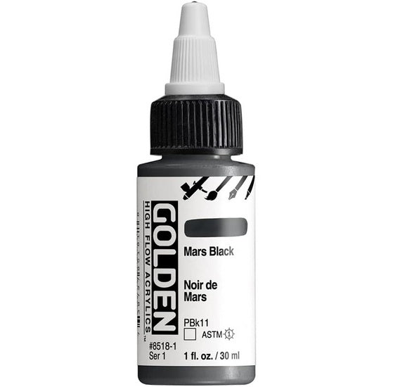 Acrylique high flow - 1 oz  noir de mars  s1