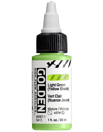 Acrylique high flow - 1 oz  vert cair nuance jaune  s3