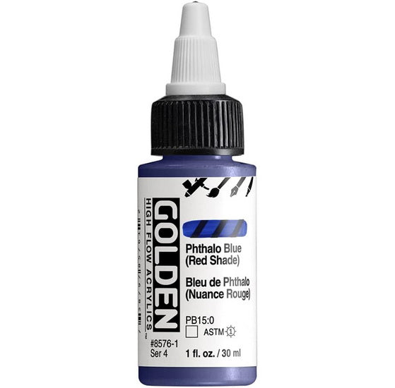 Acrylique high flow - 1 oz  bleu phtha nuance rouge  s4